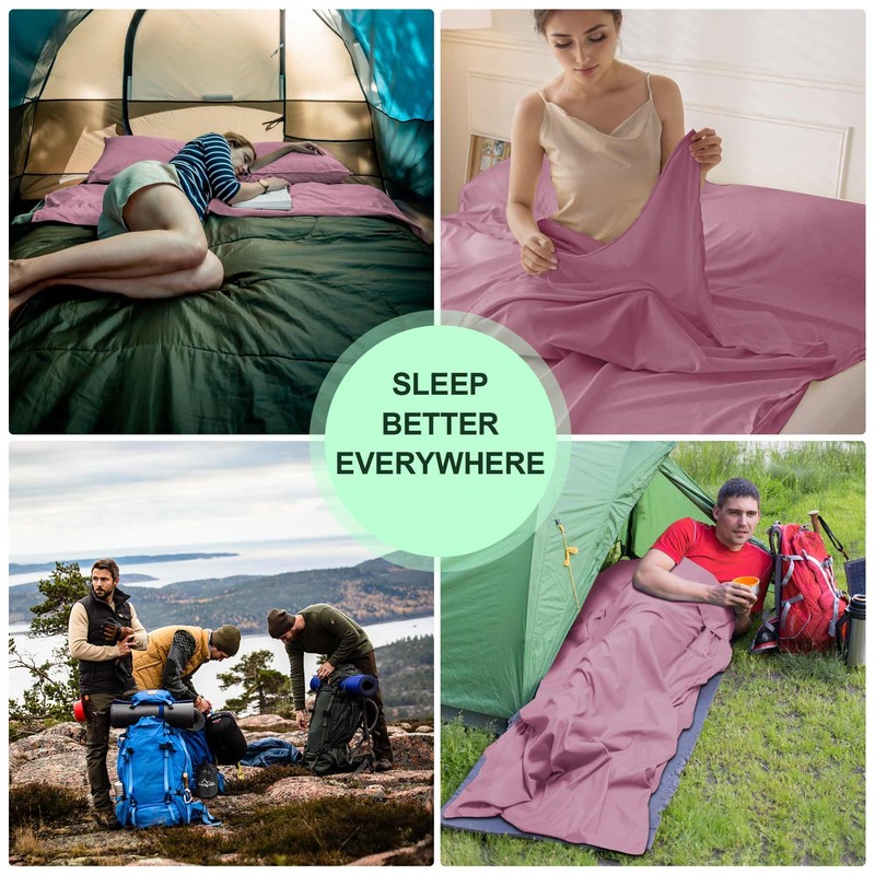 BREENHILL Sleeping Bag Liner，Camping Sheets & Travel Sheet, Hostels &