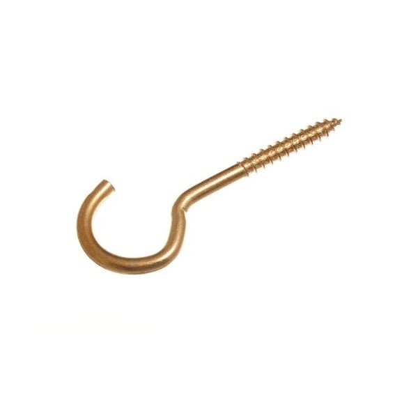 2 x Screw In Hooks No.12 6mm x 80mm EB