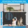 Reinforced 42 Inch Extra Tall Retractable Dog Gate with Reinforced