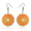 BLeezm Orange Funny Fruit Earrings Orange Drop Dangle & Cute