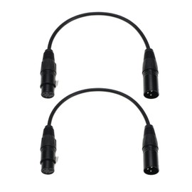 ECSiNG 2Pcs XLR 3Pin Male to 5Pin Female Cable XLR 3Pin to XLR 5Pin Audio DMX Cable Accessories for Connecting Microphone Mixers Equalizers Crossovers