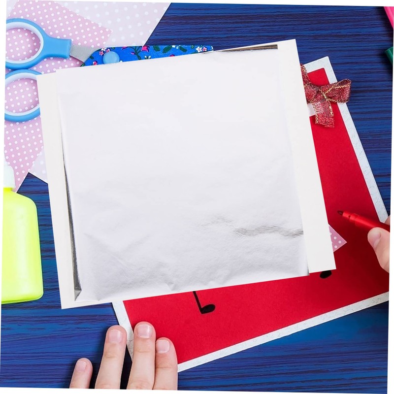 SEWACC 200 Sheets Heat Transfer Foil Bundle Silver Gold for
