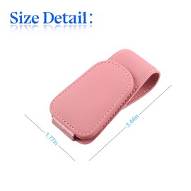 XINLIYA Sunglasses Holder for Car Sun Visor, 2 PCS Magnetic Leather Eyeglass Hanger, Sun Glasses Mount Clip on Visors, Ticket Card Cash Organizer, Auto Interior Accessories（Pink）