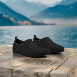 IceUnicorn Women's bathing shoes, swimming shoes, men's aqua shoes, beach shoes, surf shoes for water sports, beach, pool, surfing, yoga, black, 48/49 EU