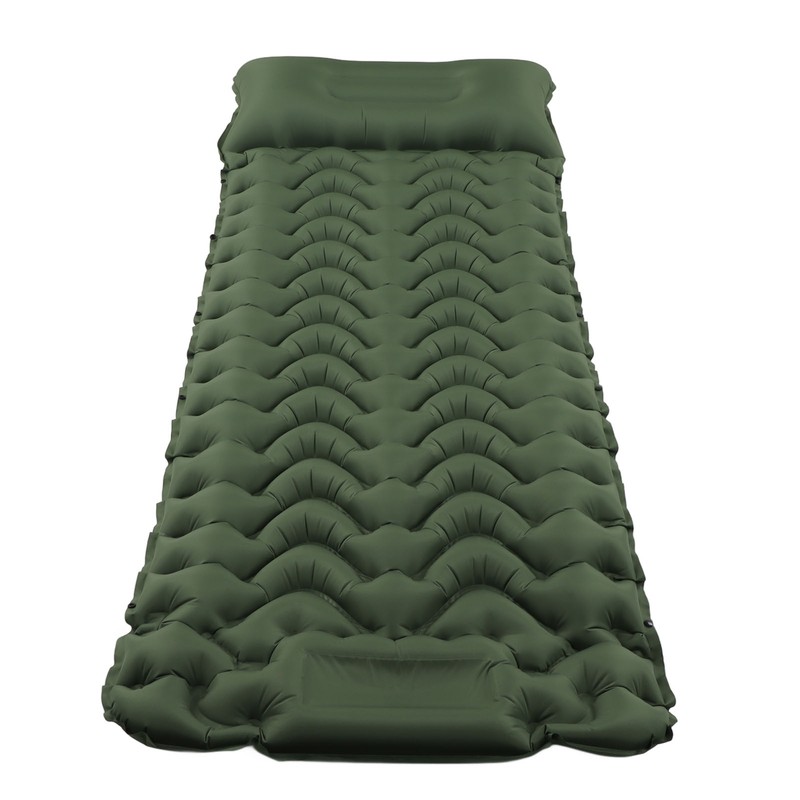 Inflatable Camping Sleeping Pad Green Leakproof Waterproof Portable Outdoor Camping