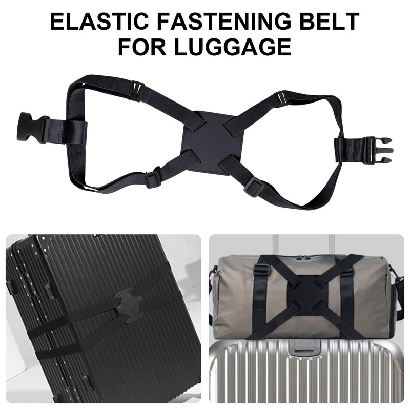 Elastic Fastening Belt for Luggage, Adjustable Luggage Straps for Suitcases