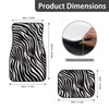 4 Pcs Car Floor Mats Zebra Print Universal Automotive Foot