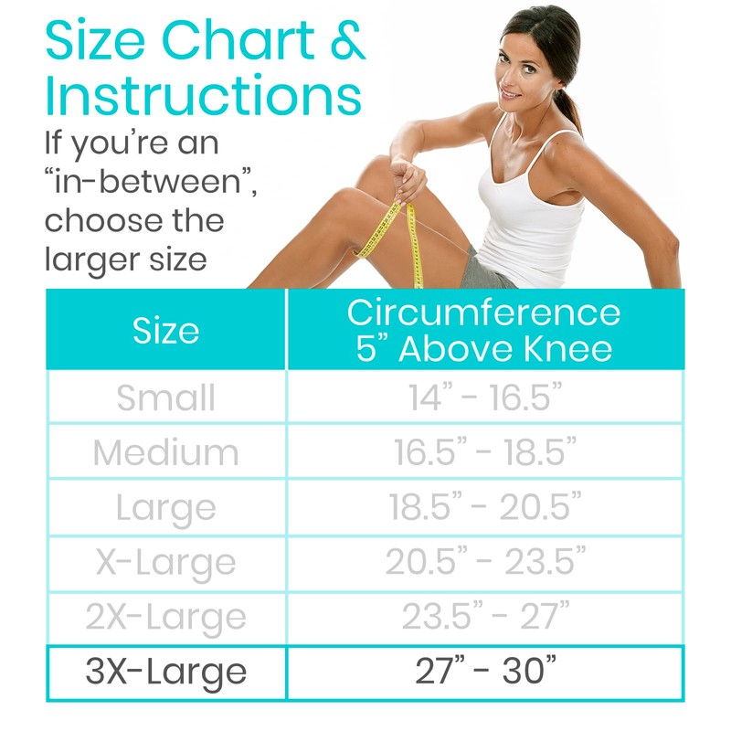 Vive Plus Size Knee Sleeves (Pair) - Compression Support Sleeve