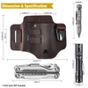 VIPERADE PJ35 Multitool Sheath for Belt, Leather EDC Pocket Organizer