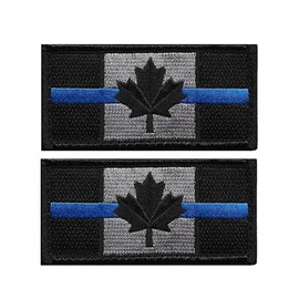 X.Sem Blue Line Canada Flag Patch - 2 Pack Tactical Patches Embroidery Military Emblem - Sold By XinSheng LTD - Any Other Sellers Are All Fake Products