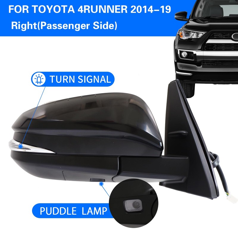 Topraco Passenger Right Side Mirror fit for Toyota 4Runner 2014-2023