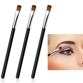 3Pcs Eyebrow Brush Flat Makeup Tools Eyeliner Brushs for Eyeshadow Eyelashes Detailed Precision Concealer Cosmetics Women Girls