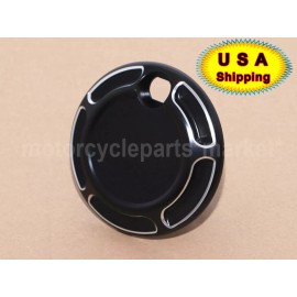Unbranded Black Cut Fuel Tank Console Door Cover Cap For Harley Electra Glide FLHTCU FLHTP