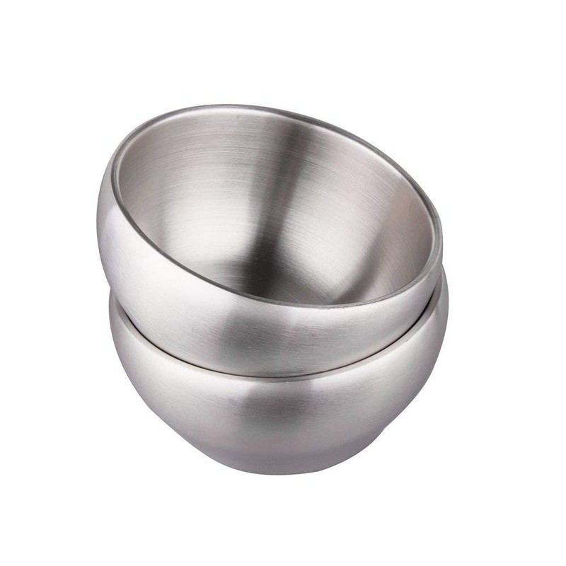 IMEEA Rice Bowl, Rice Bowl, Stainless Steel, Heat Resistant, Double