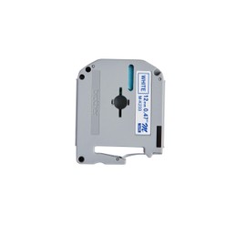 Brother MK-233BZ Labelling Tape Cassette, Blue on White, 12 mm (W) x 8 m (L), Brother Genuine Supplies