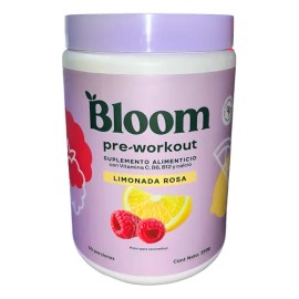 Bloom Pre-Workout Limonada Rosa 350g Mezcla de Verduras y Frutas                                                                                      