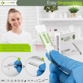 Dermaplaning Replaceable Blades No.10R – Box of 100, High-Quality Stainless Steel for Precise Exfoliation and Smooth Skin, Professional-Grade Blades for Facial Hair Removal and Skincare Treatments