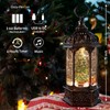 Musical Christmas Tree Snow Globe with Timer, Decorative Trains Rotate