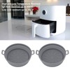 2 Pcs Silicone Air Cooker Pot With Handle Round Fryer