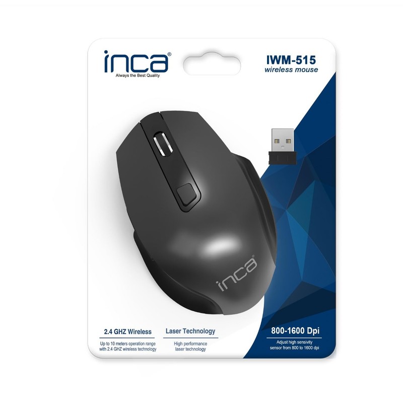 inca The IWM-515 Laser Mouse is a stylish, compact wireless