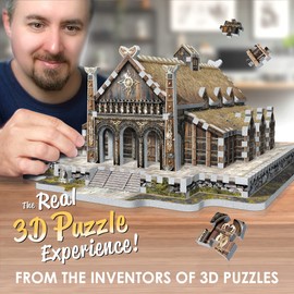 Wrebbit3D Lord of The Rings Golden Hall Edoras 3D Jigsaw Puzzle for Teens and Adults | 445 Jigsaw Puzzle Pieces | Not Just an Ordinary Model Kit for Adults for Lord of The Rings Fans