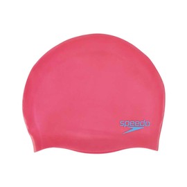 Speedo Unisex – Erwachsene Plain Moulded Silc Cap Ju Pink Badekappe, Ecstatic/Japan Blue, one Size