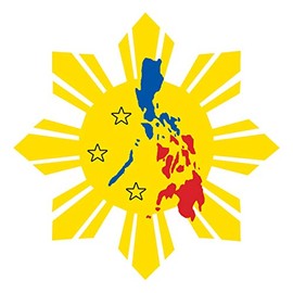 Stick It On Decals Philippine Flag Sun Star Island Car Decal/Sticker
