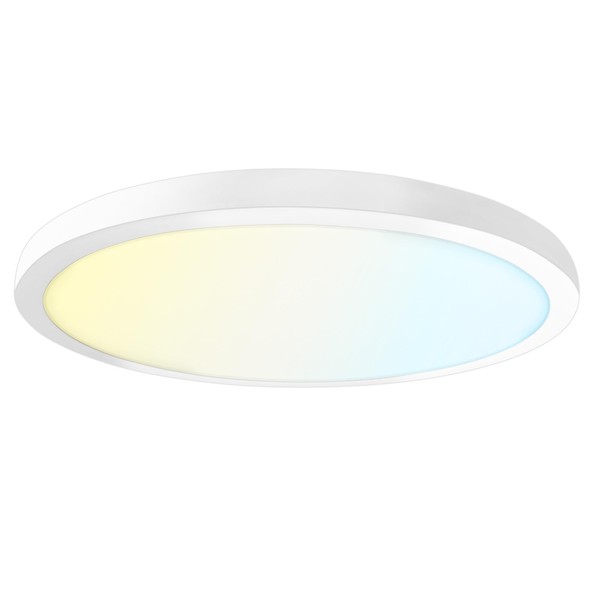 LUXRITE 19 Inch Modern LED Flush Mount Ceiling Light Fixture,