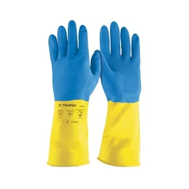 Truper GU-332, Guantes de látex reforzados para limpieza, medianos