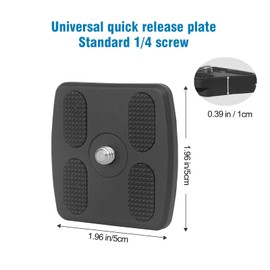 XAMOREST Universal Professional Camera Quick Release Plate with 1/4"-20 Screw for Arca Swiss Standard Clamp for DSLR Camera Tripod Ballhead（Plastics）