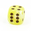 WeLoveBeads W6 Cube (16 mm) in Neon Green/Black Dots -