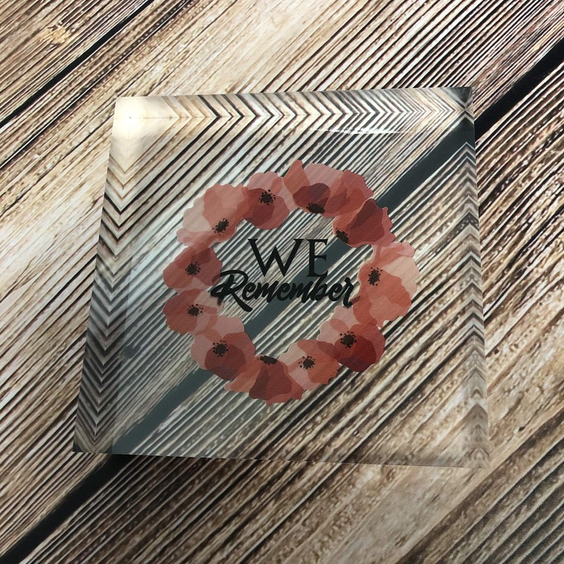 stika.co Red Poppy Wreath Acrylic Block - Remembering Our Heroes