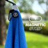 MAGOLFIN 2-Pack Magnetic Golf Towel with Clip, Microfiber Waffle Design