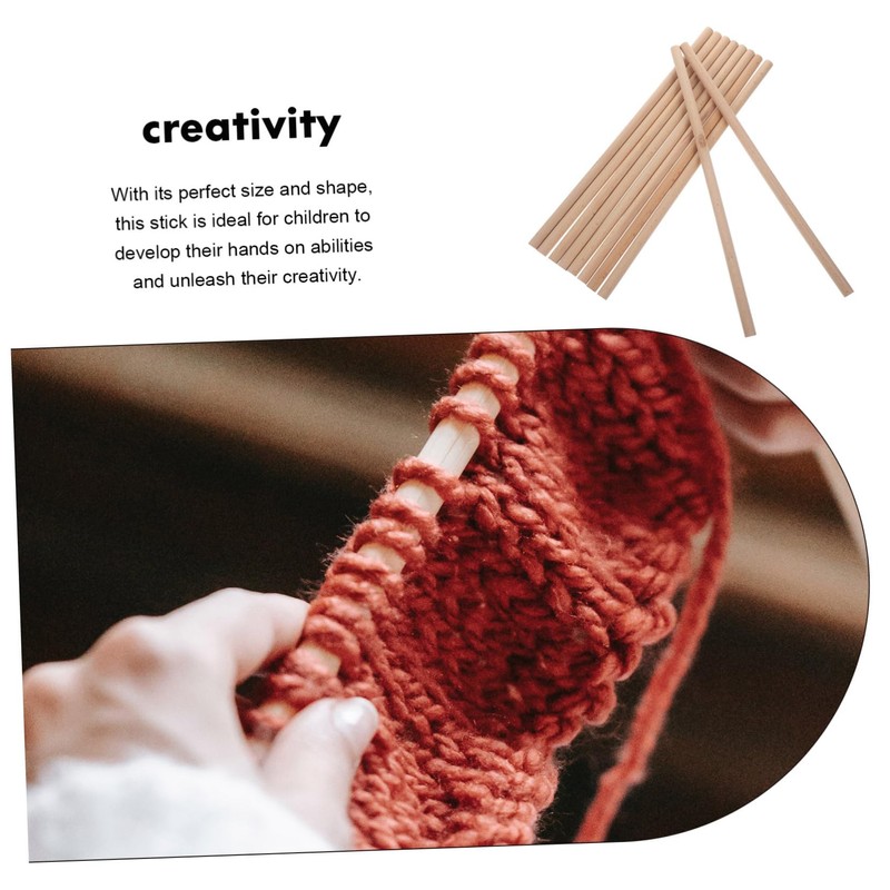 jojofuny 10pcs Natural Wood Drumstick Making Sticks for DIY Craft