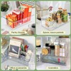 6 Pack Food Storage Organizer Bins Clear Plastic Removable Snack