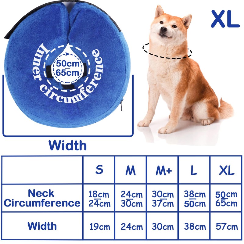 Kaket Inflatable Dog Collar, Protection Cover - Prevent Biting &