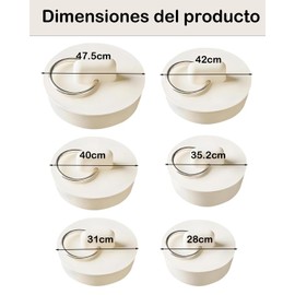 JIAQCN Tapon para Lavabo De Baño, Tapa Coladera, 6 Unidades, Varios Tamaños, De Goma, para Cocina, Baño, Lavadero, Ideal para Retener Agua Y Prevenir Olores