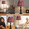 Large Beautiful Lampshade, Modern Simple Velvet Exquisite Flamingos Pattern Conical