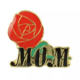 Sterling Gifts Mom Pin with Rose, Mothers Day Pin, Mom Gifts - Set of 2 Pins