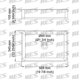 KES Bathroom Vessel Sink 20 Inch Above Counter Rectangular White Ceramic Countertop Sink for Cabinet Lavatory Vanity, BVS123S50