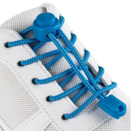 E EGART No Tie Laces for Kids and Adults, Elastic Laces for Trainers, Tieless Reflective Shoelaces (Blue)