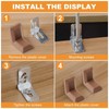 MOROBOR Angle Bracket, 40Pcs L-Shaped Steel Galvanized Corner Brace with