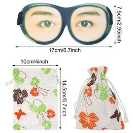 Honbay 3D Funny Eyeshade Soft Sleep Eye Mask with Adjustable Head Strap for Travel, Game, Party, Rest, Sleeping (Girl)