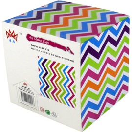 4A 650 Sheets Memo Cube Non-Sticky Notes, 3 1/4 x 3 1/4 Inches,Wave Patterned On 4 Sides, Non Sticky Memo Padsfor Office, School