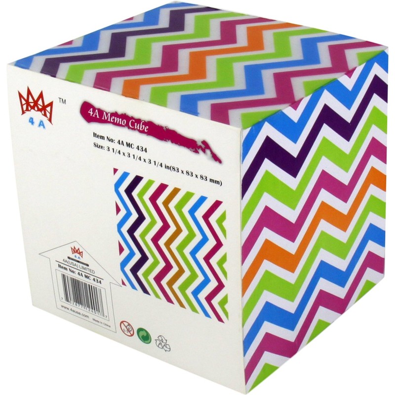4A 650 Sheets Memo Cube Non-Sticky Notes, 3 1/4 x