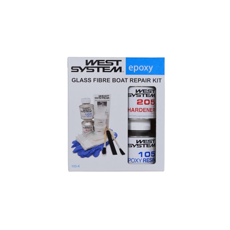 West System 105 glass fibre repair kit