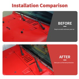 SQQP Cubierta de ventilación para capó, Accesorios Exteriores ABS para Wrangler JK JKU 2/4 Puertas (Rojo)