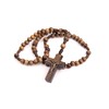 Intercession Small Pocket Size Wood Rosary - Made in Brazil