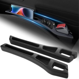 Huli 2PCS Car Seat Gap Filler Organizer,Universal Car Gap Filler Avoids Things Falling & Storages Phone Keys,Multifunctional No Drop Seat Guard for Cars