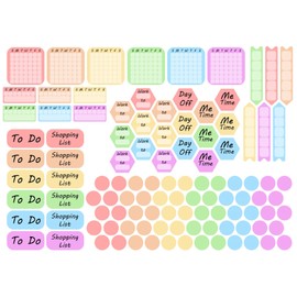 648 Habit Tracker Planner Stickers, Daily Routine Organiser Journal Stickers